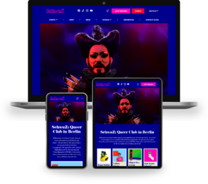 Mock ups der Website des Queer Clubs Schwuz aus Berlin